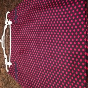 Talbot's Red & Black Print Skirt